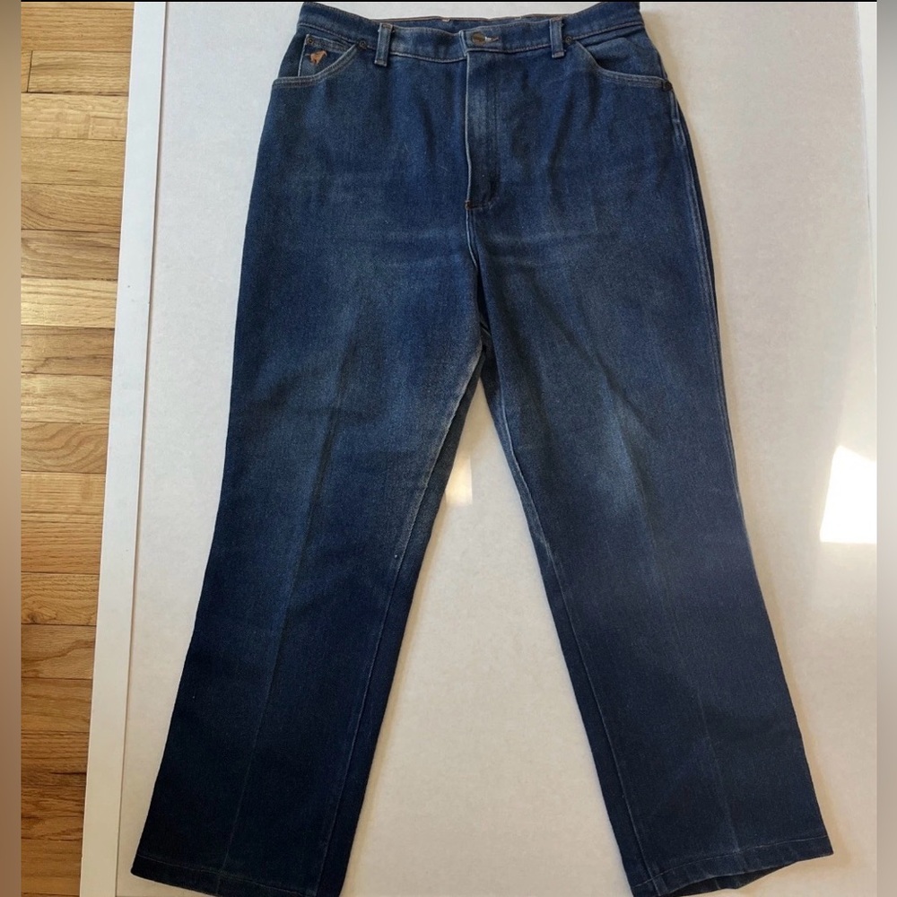 70/80s Vtg Wrangler Jeans Medium Wash High Waist Straight Leg Womens 18